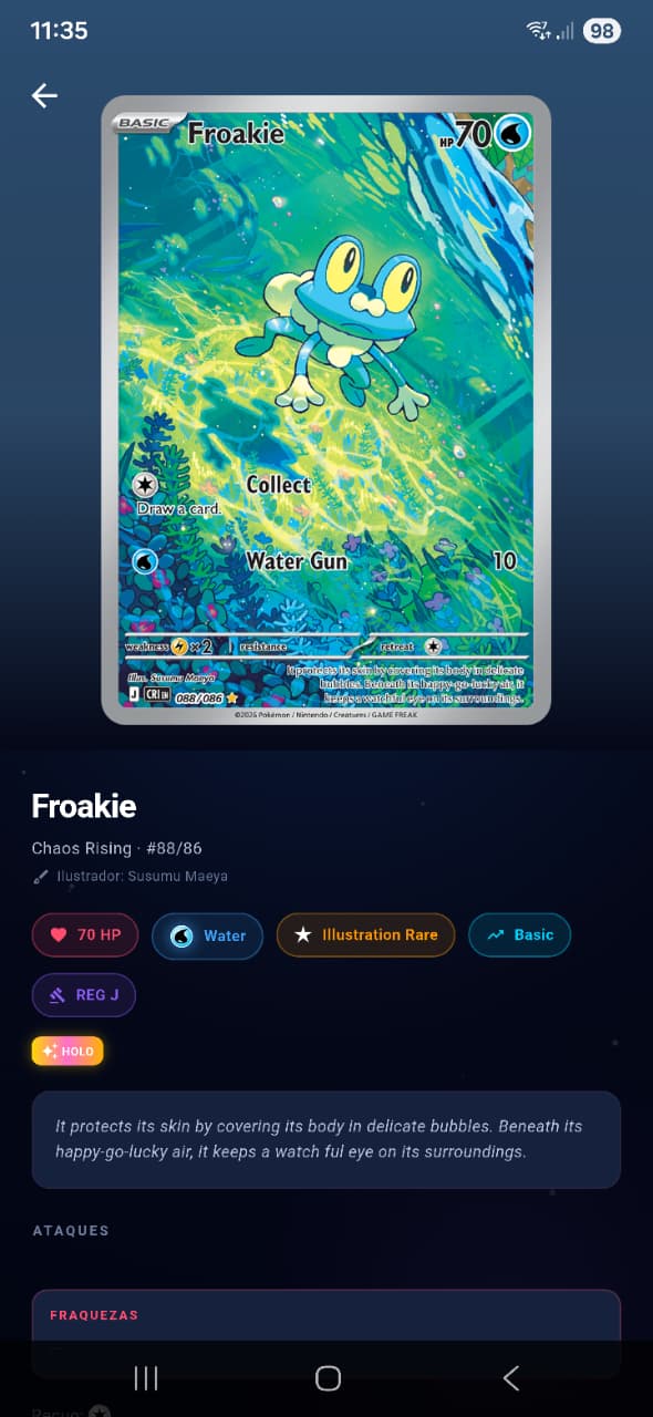 TCG Vision — detalhe da carta